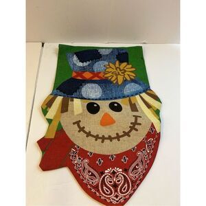 Scarecrow Fall mini Canvas‎ garden yard flag double sided 11x18"